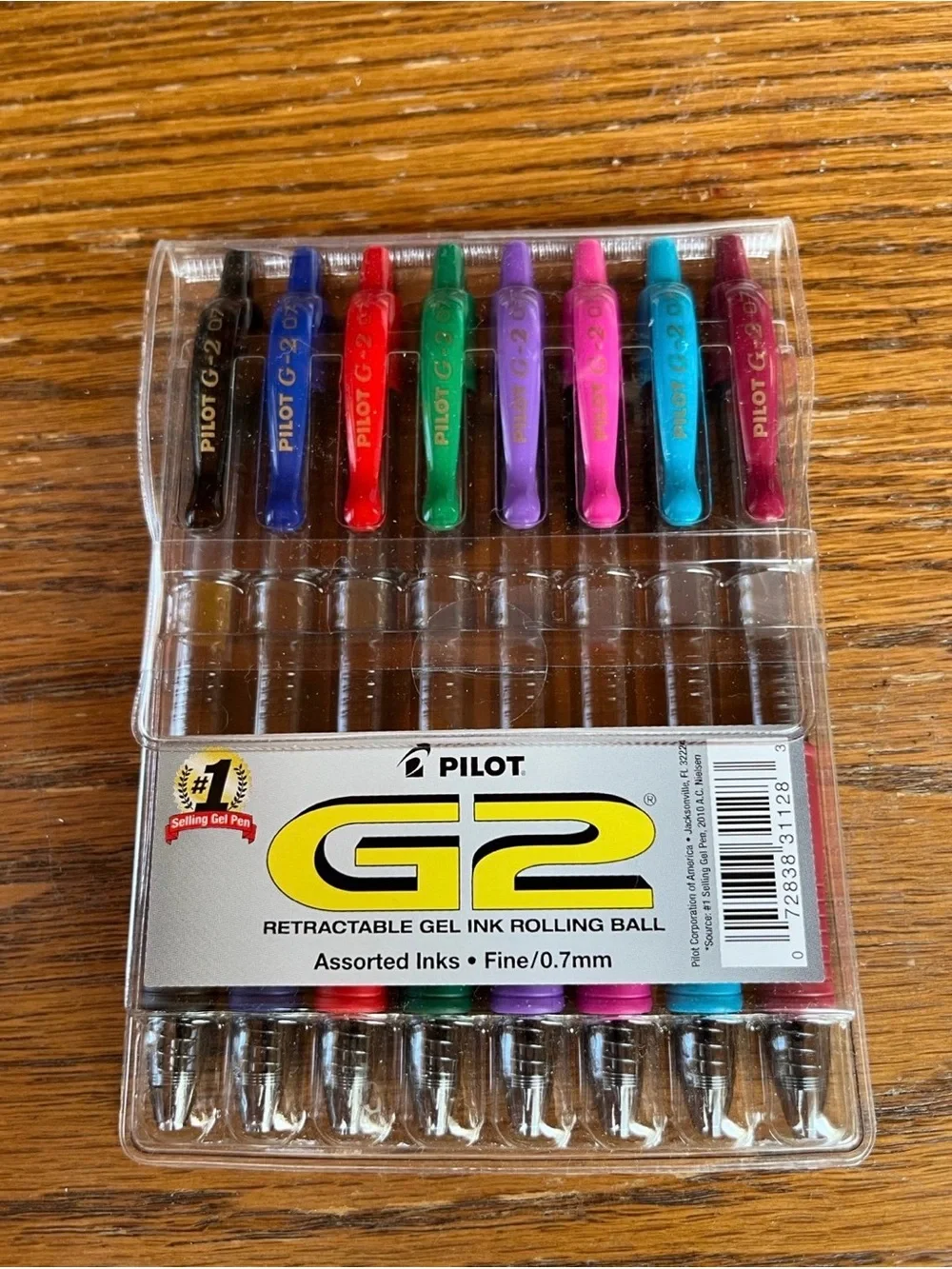 Pilot G2 Premium Gel Roller Assorted Ink Colors 8-Pack  Pens 0.7mm Fine - NEW!